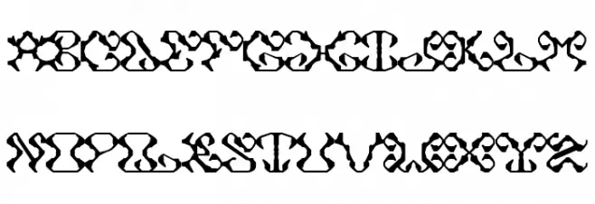 DOUBLE TROUBLE Regular Font UPPERCASE