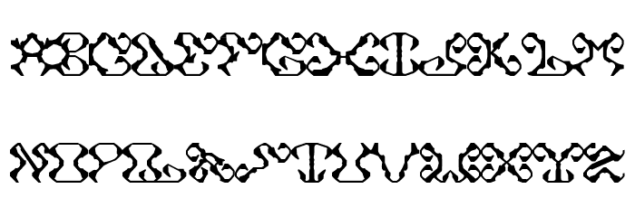 DOUBLE TROUBLE Regular Font LOWERCASE