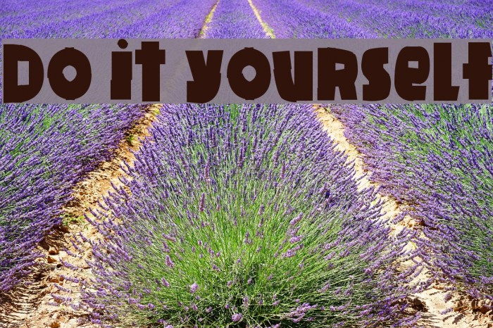 Do it yourself Font examples