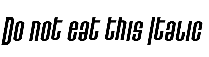 Do not eat this Italic  免费字体下载