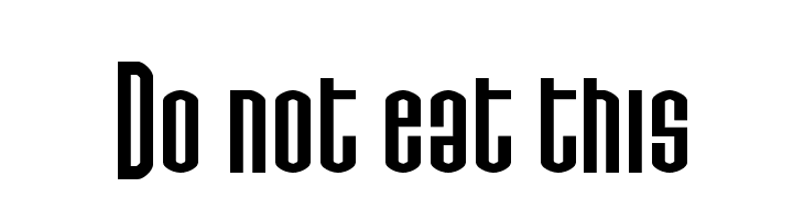 Do not eat this  font caratteri gratis