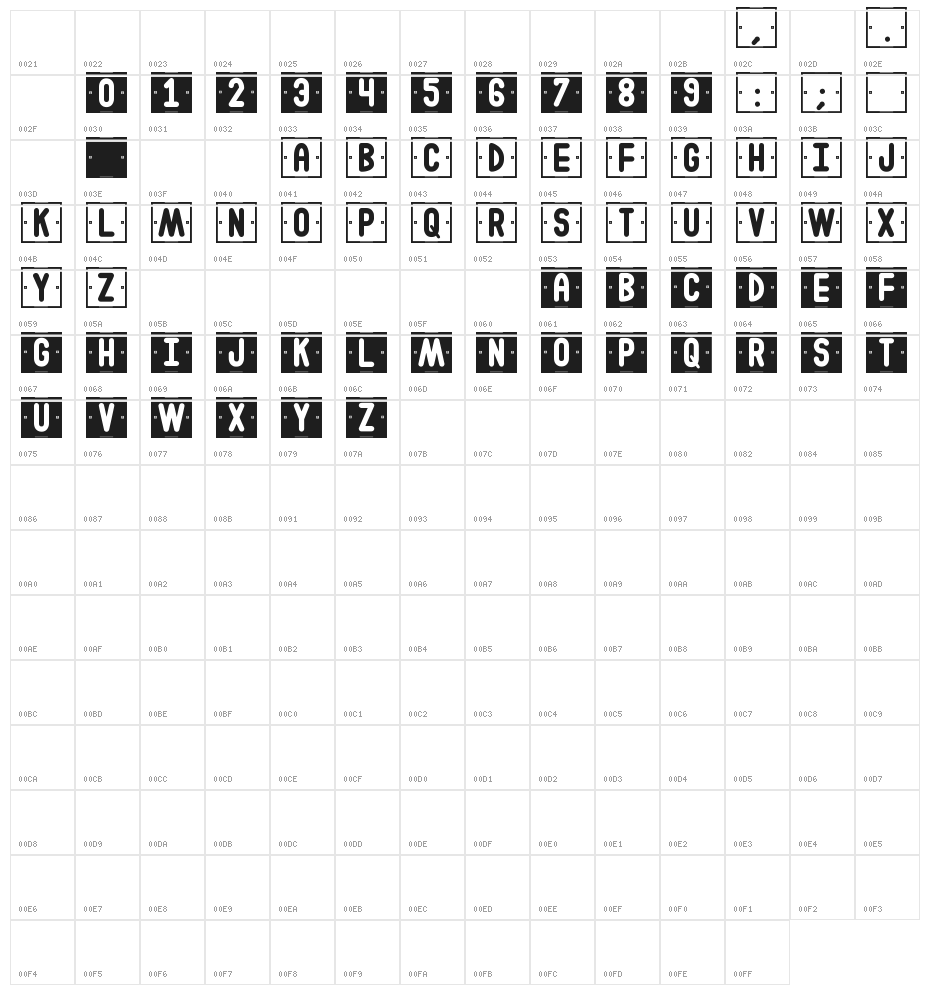 DoUbLe CoLoR St Character Map