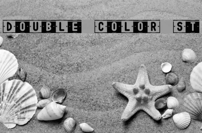 DoUbLe CoLoR St Font examples