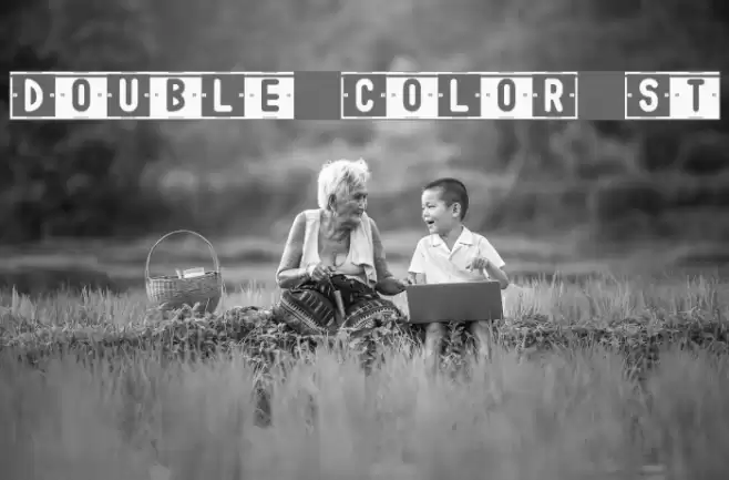 DoUbLe CoLoR St Font examples