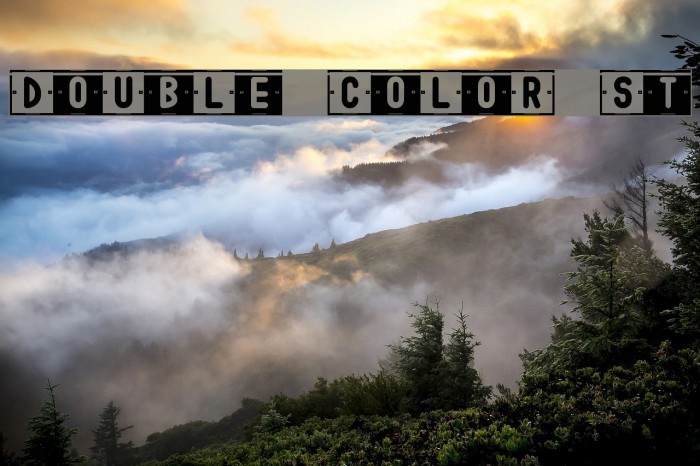 DoUbLe CoLoR St Font examples