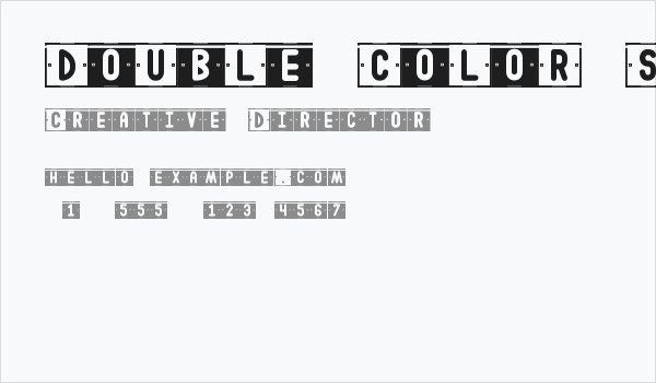 DoUbLe CoLoR St Business Card