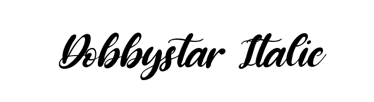Dobbystar Italic  フリーフォントのダウンロード