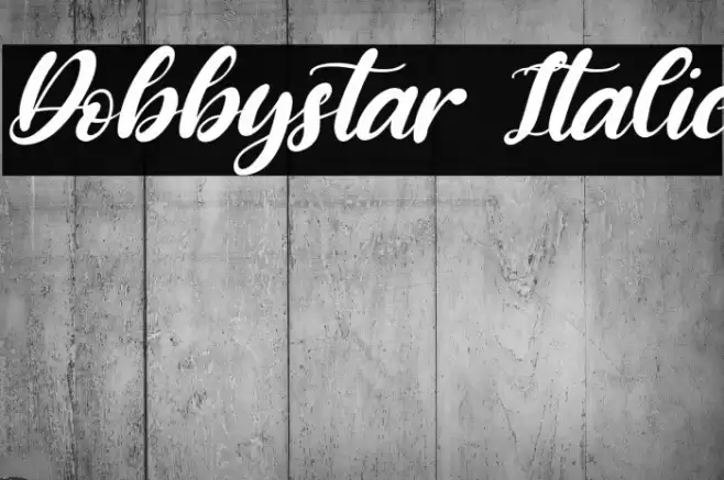 Dobbystar Italic Font examples