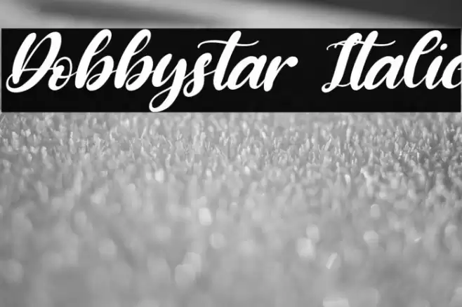 Dobbystar Italic Font examples