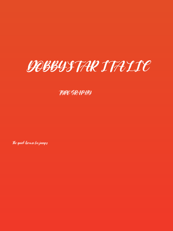Dobbystar Italic Poster