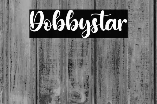 Dobbystar Font examples