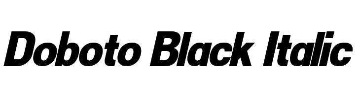 Doboto Black Italic Font