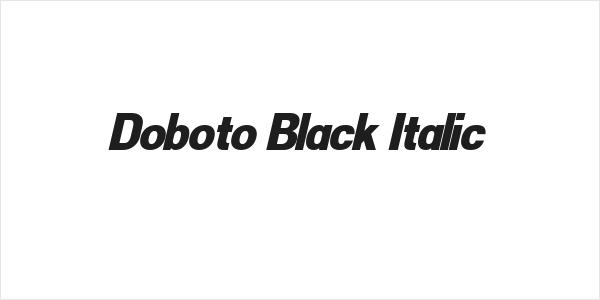 Doboto Black Italic Logo