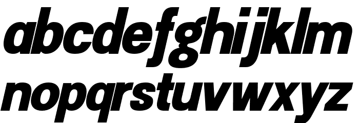 Doboto Black Italic Font LOWERCASE