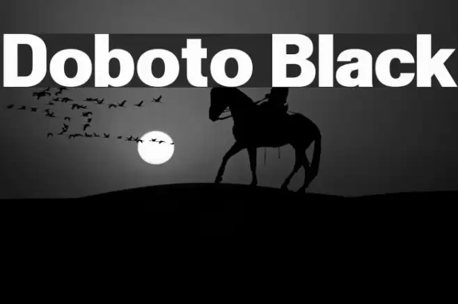 Doboto Black Font examples