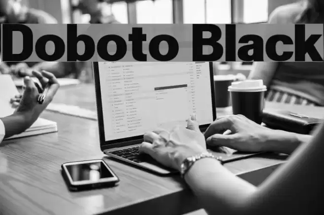 Doboto Black Font examples