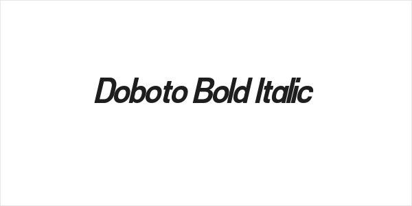 Doboto Bold Italic Logo