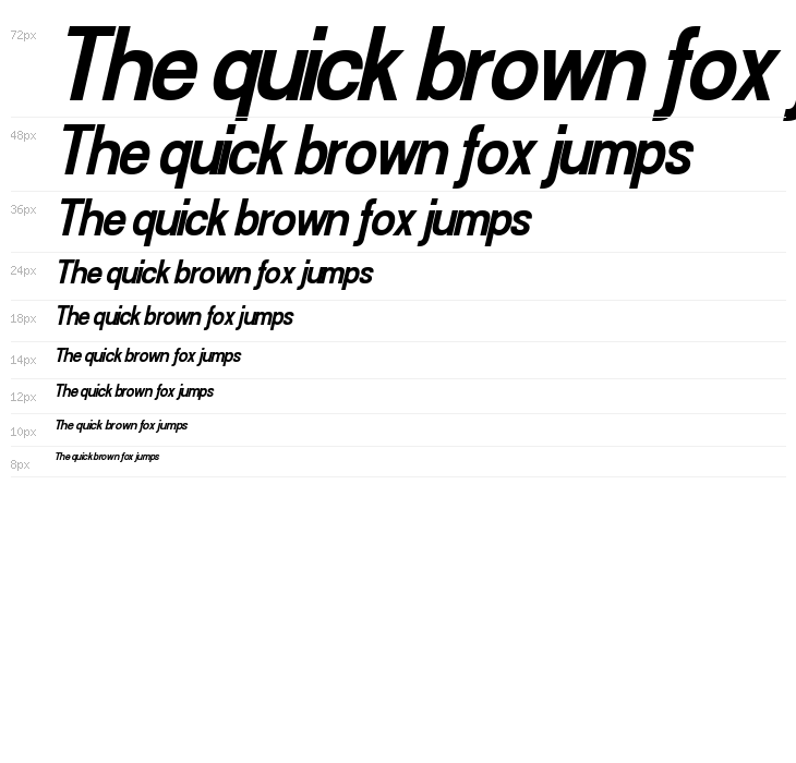 Doboto Bold Italic Waterfall