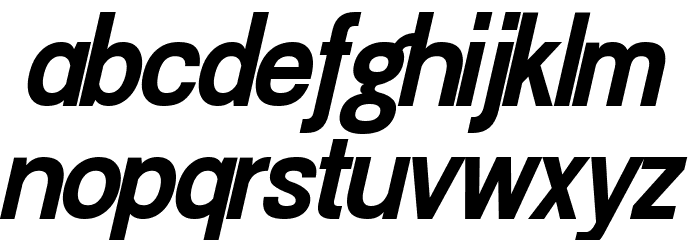 Doboto Bold Italic Font LOWERCASE