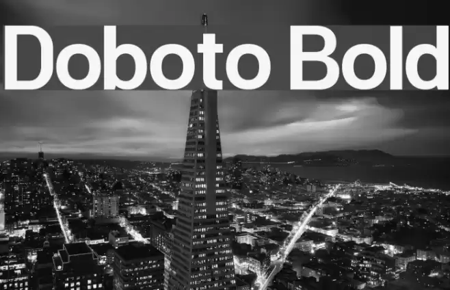 Doboto Bold Font examples
