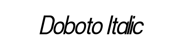 Doboto Italic  免费字体下载