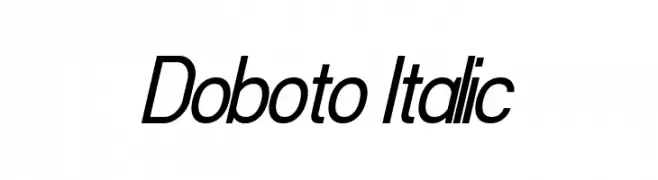 Doboto Italic  नि: शुल्क फ़ॉन्ट्स डाउनलोड