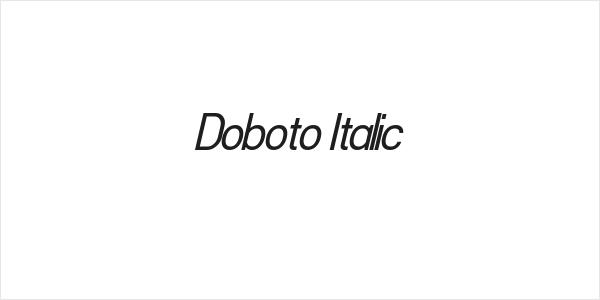 Doboto Italic Logo
