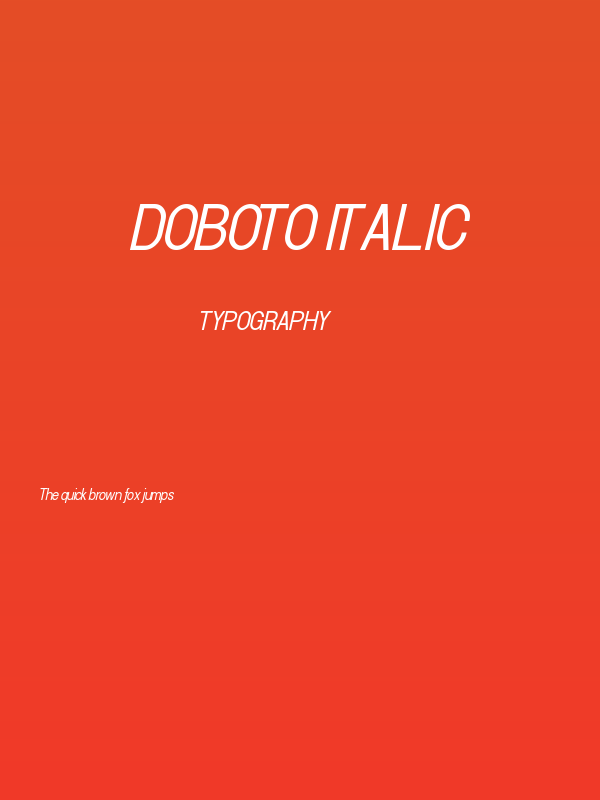 Doboto Italic Poster