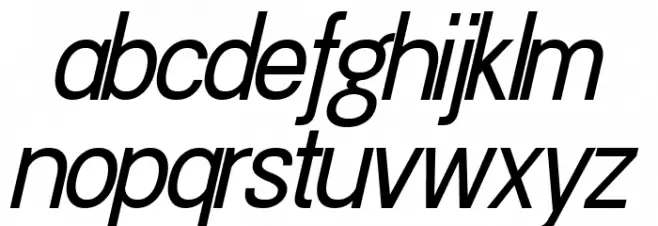 Doboto Italic फ़ॉन्ट लोअरकेस