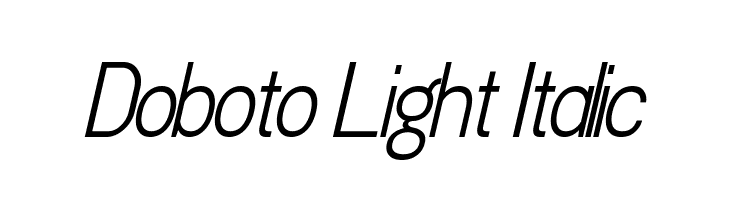 Doboto Light Italic  Free Fonts Download