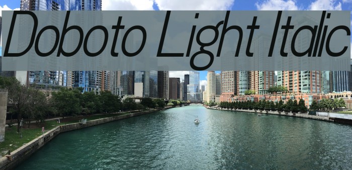 Doboto Light Italic Example 1