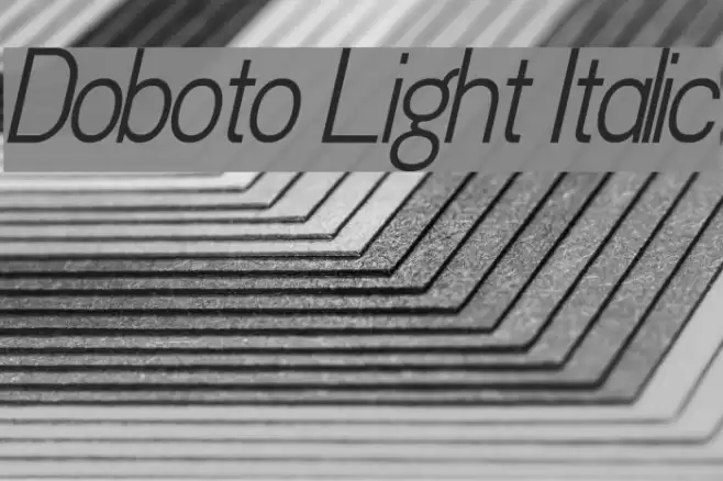 Doboto Light Italic Font examples