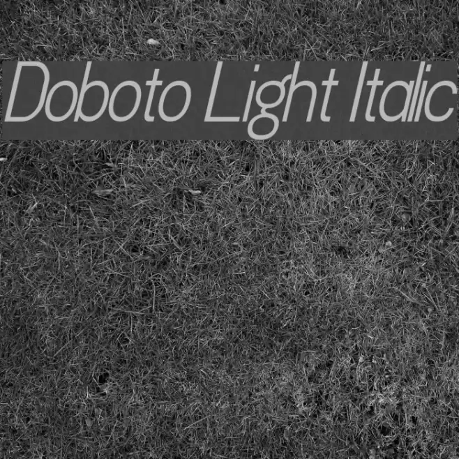Doboto Light Italic Font examples