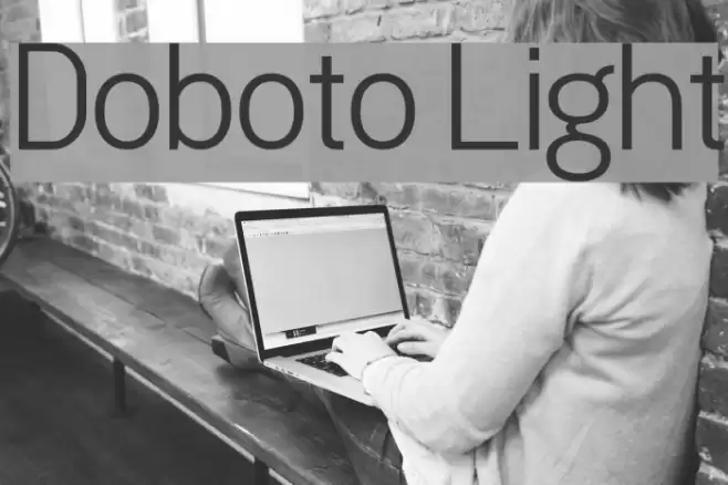 Doboto Light Font examples