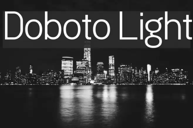 Doboto Light Font examples