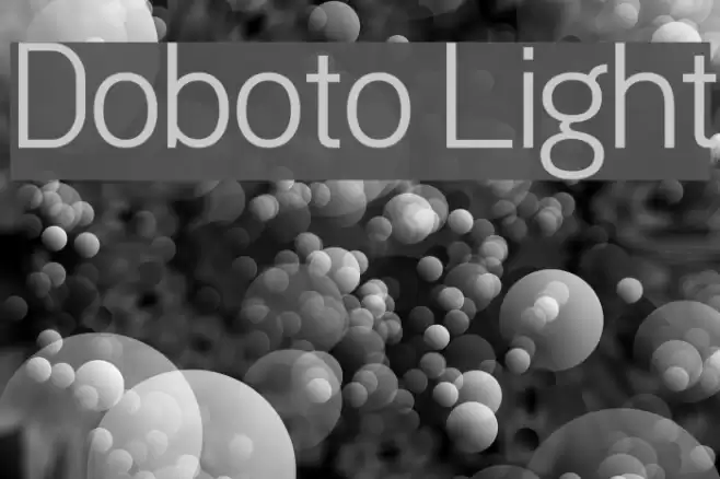 Doboto Light Font examples