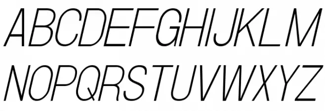 Doboto Thin Italic Polices MAJUSCULES