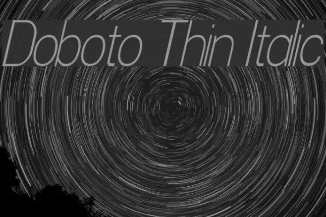 Doboto Thin Italic Example 3