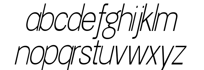Doboto Thin Italic Font LOWERCASE