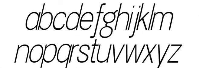 Doboto Thin Italic Fuentes MINÚSCULAS