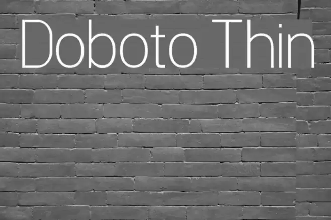 Doboto Thin Font examples