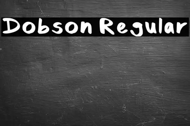 Dobson Regular Example 3