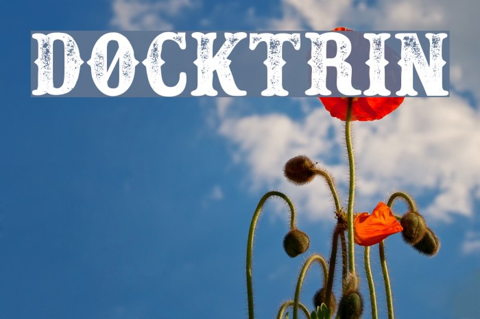 Docktrin Font examples
