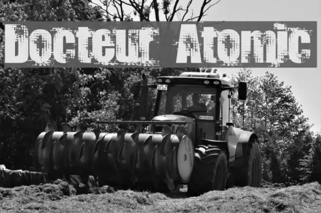 Docteur Atomic Font examples