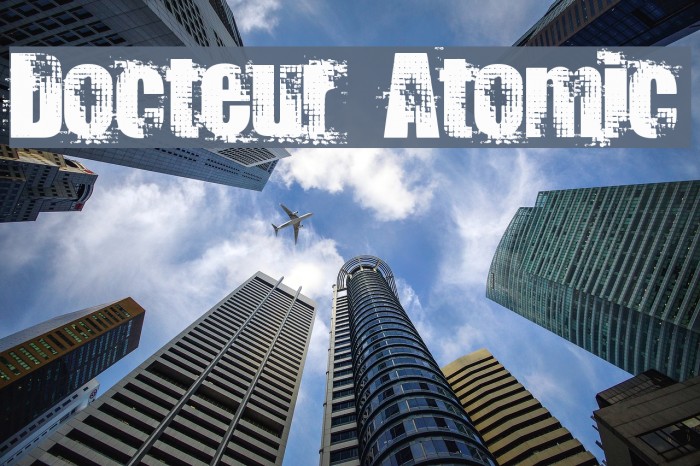 Docteur Atomic Font examples