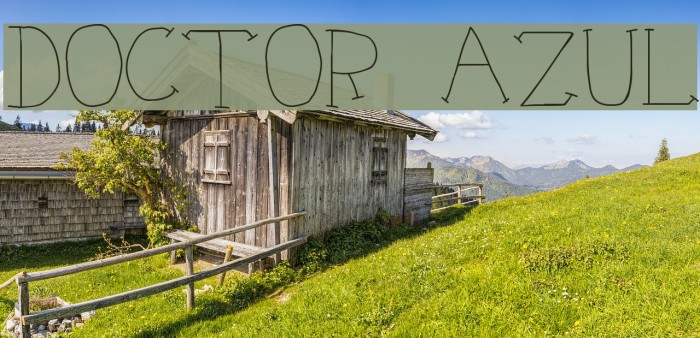 Doctor Azul Font examples