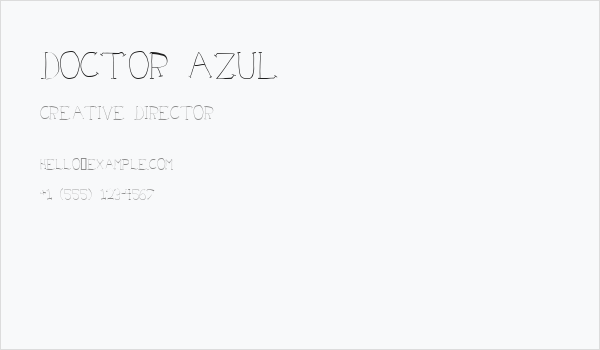 Doctor Azul Business Card