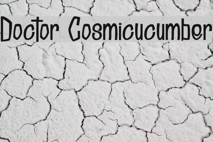 Doctor Cosmicucumber Font examples