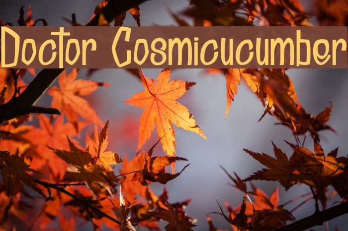 Doctor Cosmicucumber Font examples