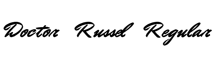 Doctor Russel Regular  font caratteri gratis